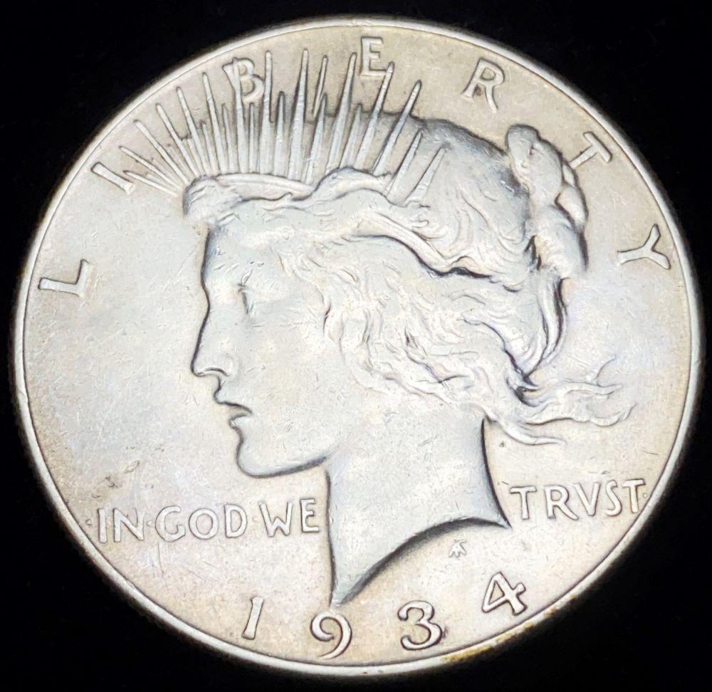 1934 Peace Silver Dollar AU (1 of 2)