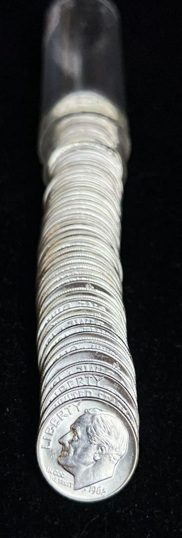 Roll (50-Coins) 1962 Roosevelt 90% Silver Dime (1 of 5)