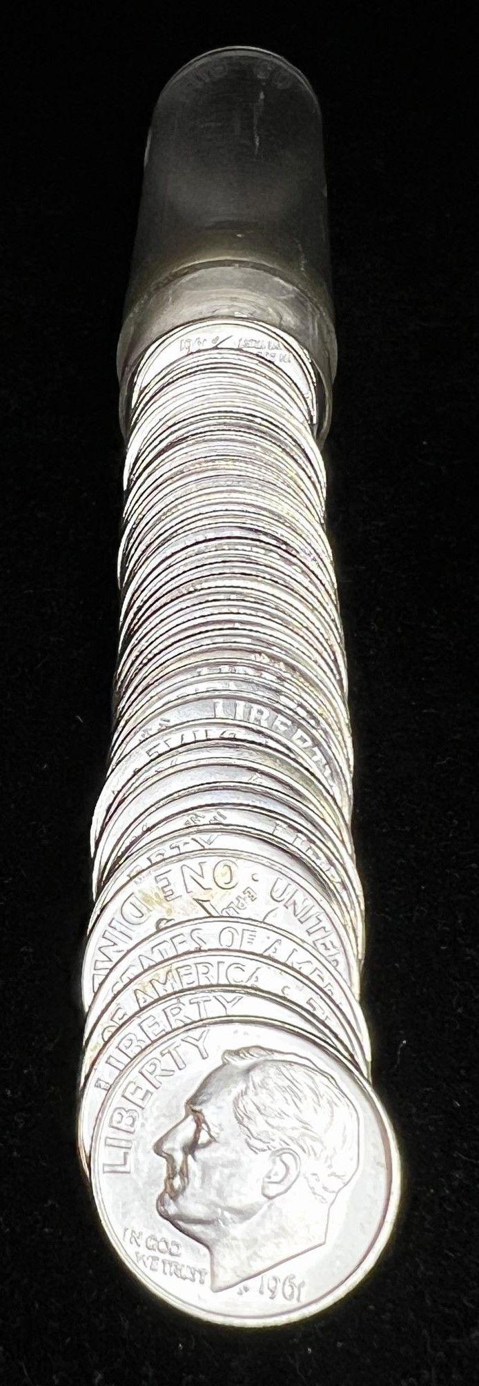 Roll (50-Coins) 1962 Roosevelt 90% Silver Dime (1 of 5)