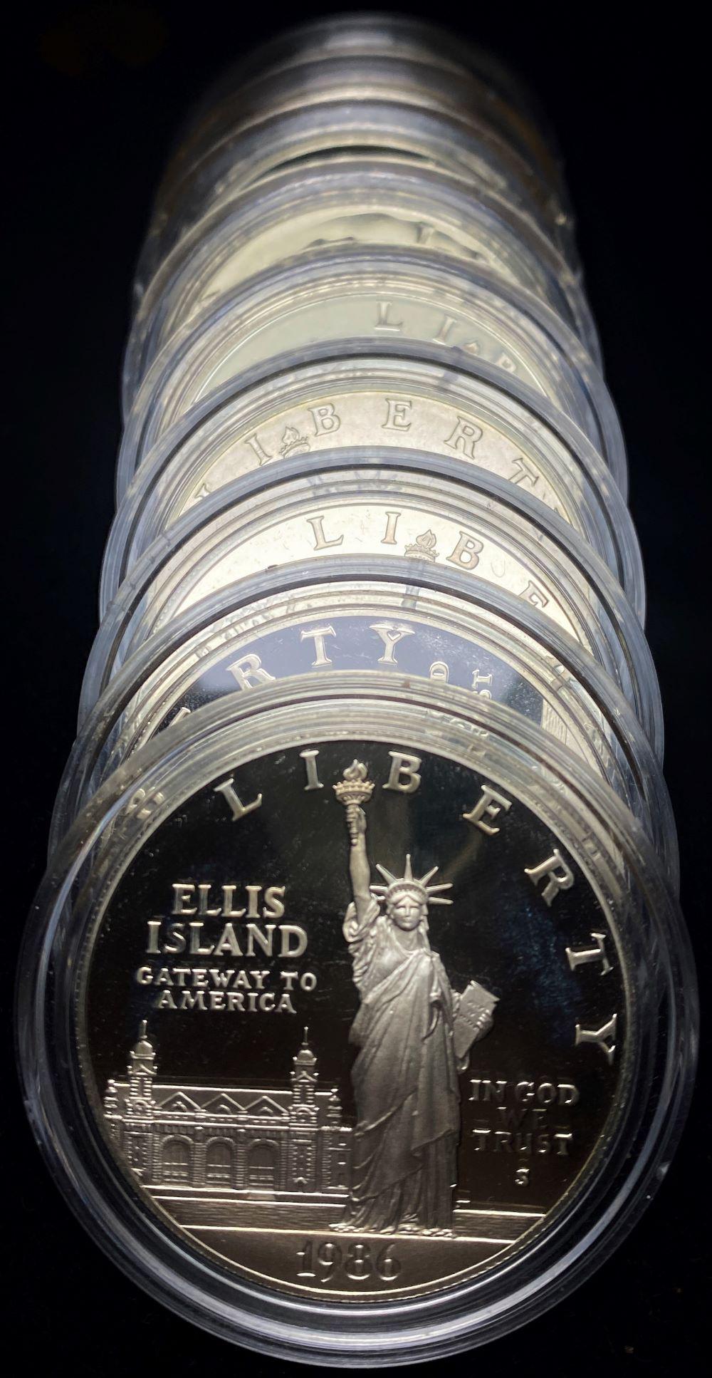 (10) 1986-S Statue of Liberty 90% Silver Proof Dollars (1 of 3)