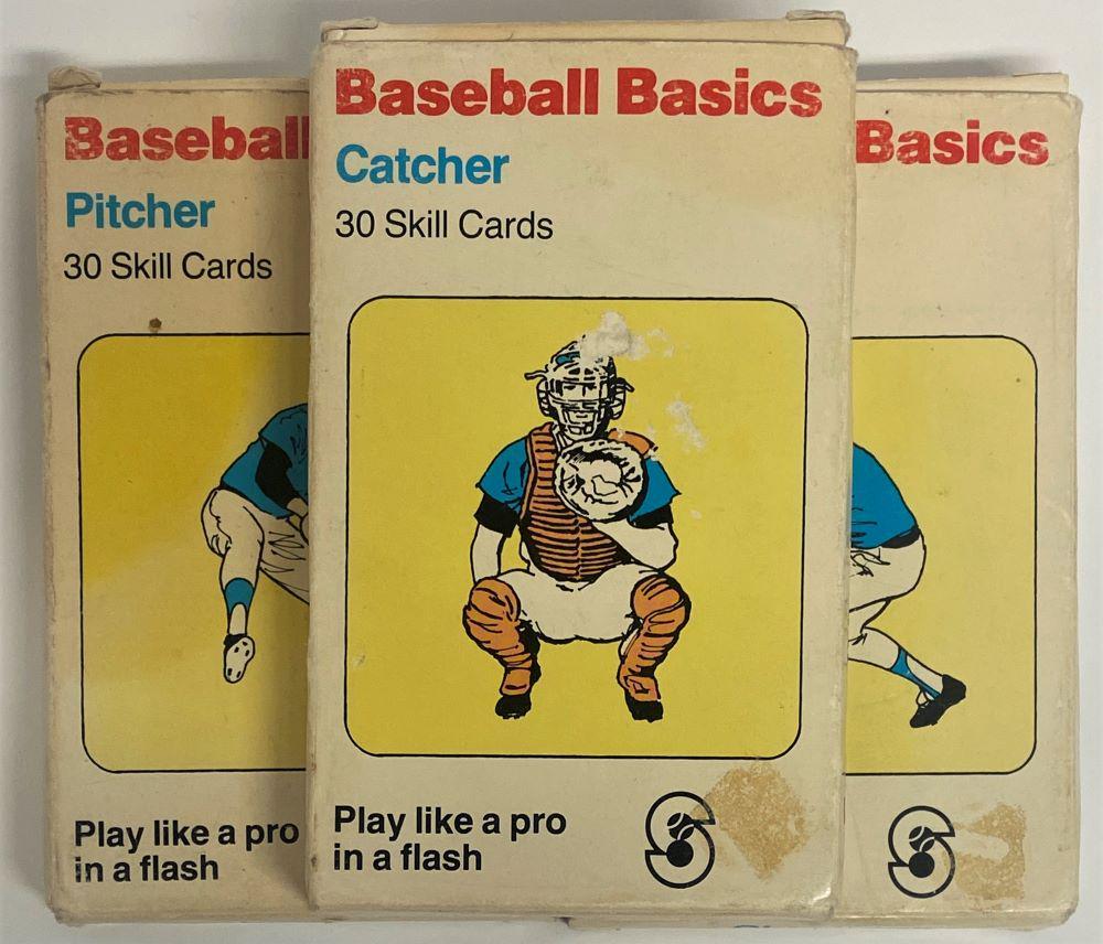 (3) Sets of Baseball Basics Vintage Skill Flash Cards (1 of 4)
