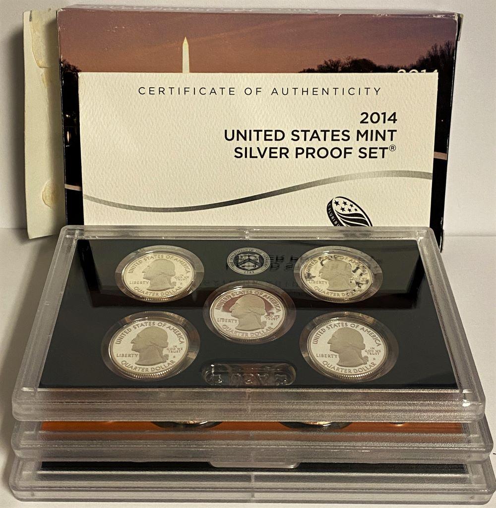 2014 United States Mint Silver Proof Set (14-coins) (1 of 4)