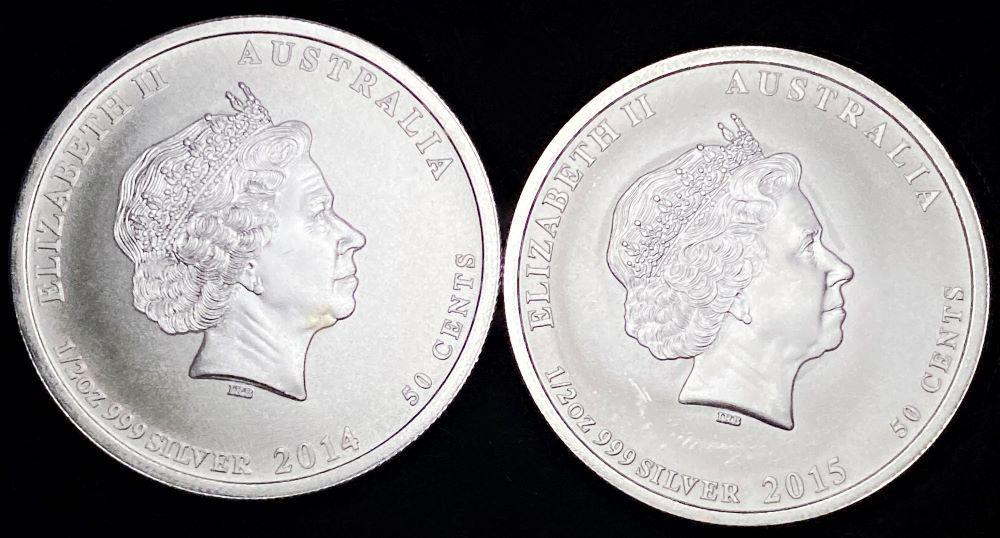 (2) 2014/15 Australia Battle Coral Sea .999 Slvr 1/2ozt: (2) 2014/2015 Australia Battle Of The Coral Sea .999 Silver 1/2 oztWinner shall receive the exact (2) coins shown here. (RR)