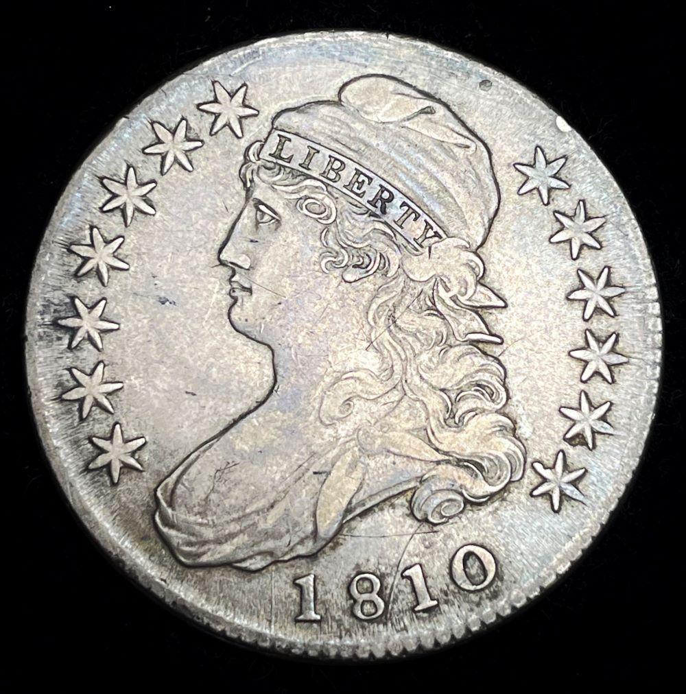 1810 Capped Bust Silver Half Dollar AU Detail (1 of 2)
