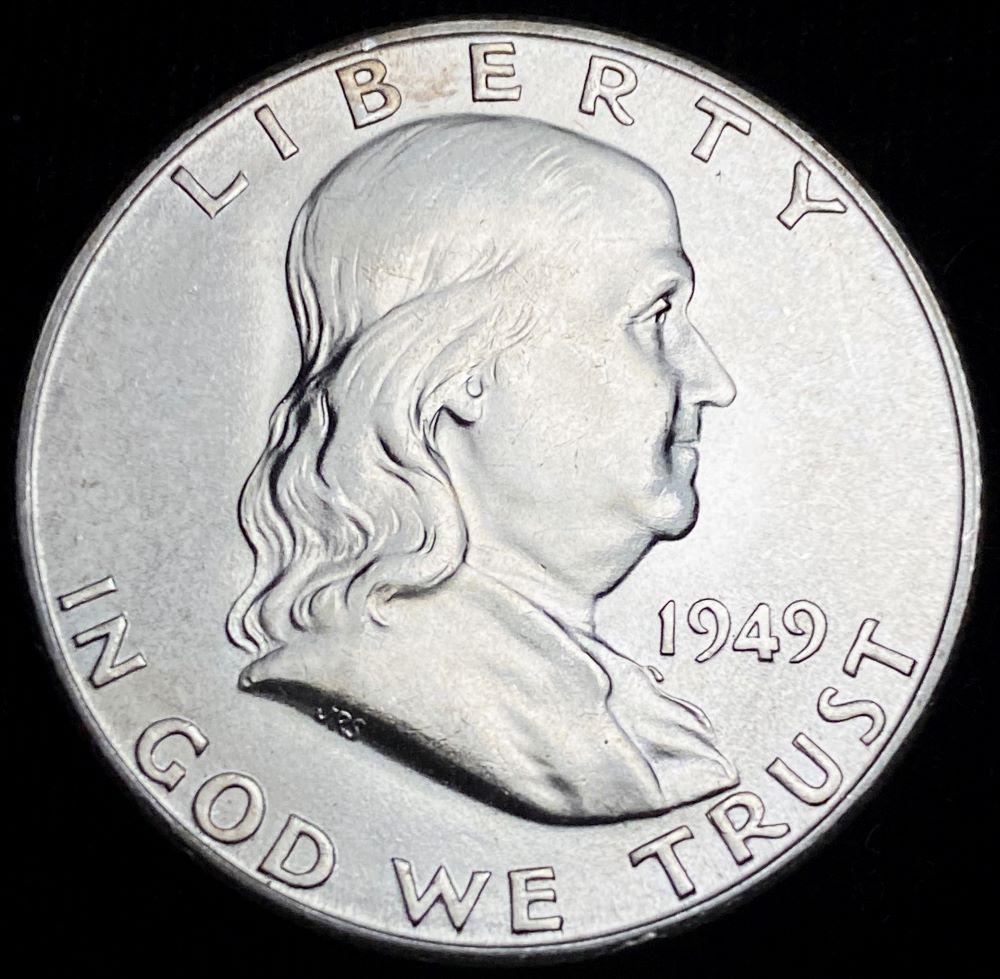 1949-S Franklin Silver Half Dollar Gem BU (1 of 2)