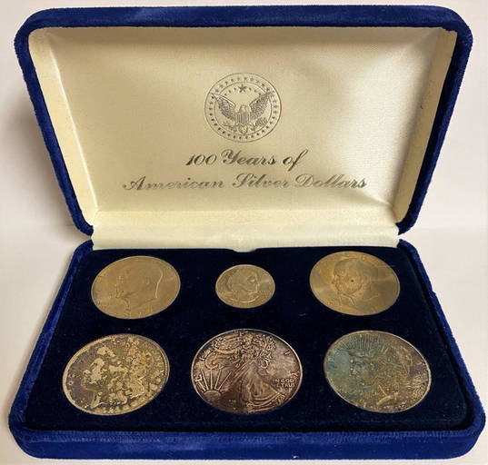 (6) 1921 1993 100 Years Of American Silver Dollars