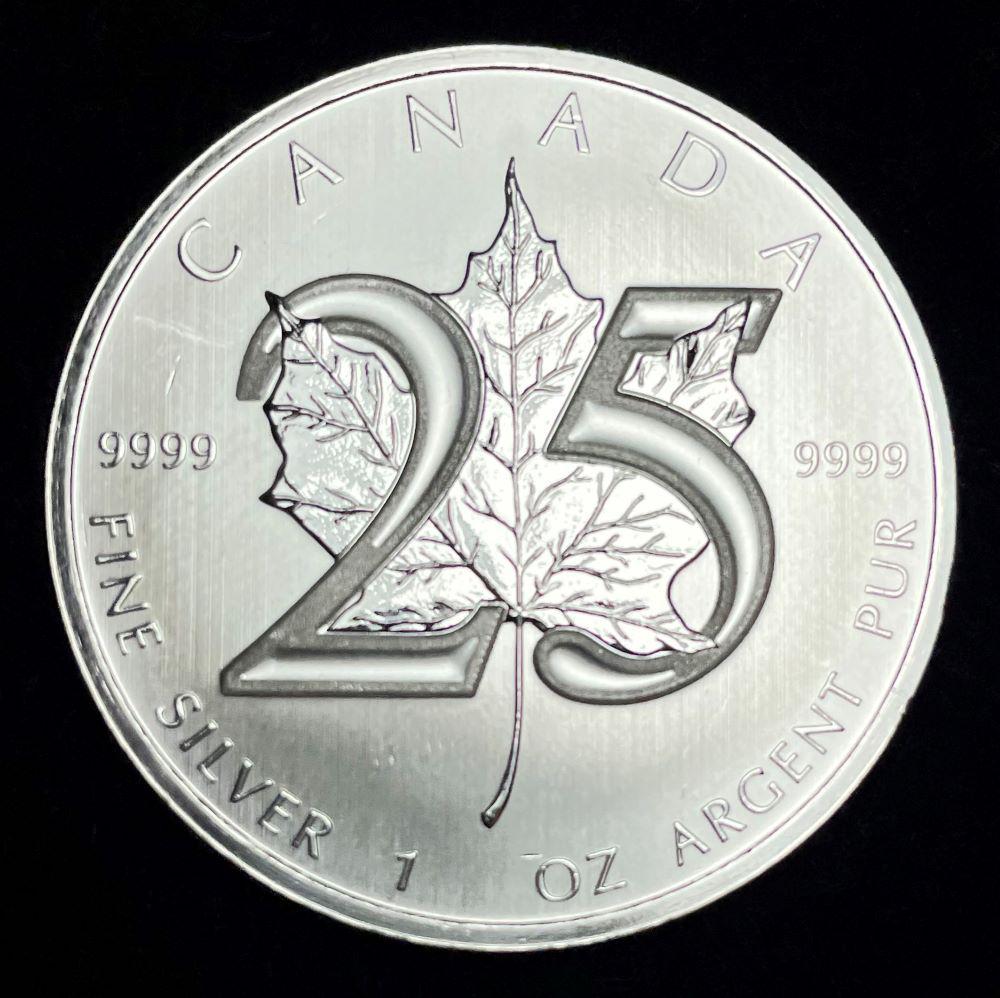 25th Anniver. 2013 Canada Maple Leaf 1 ozt .9999 Silver (1 of 2)