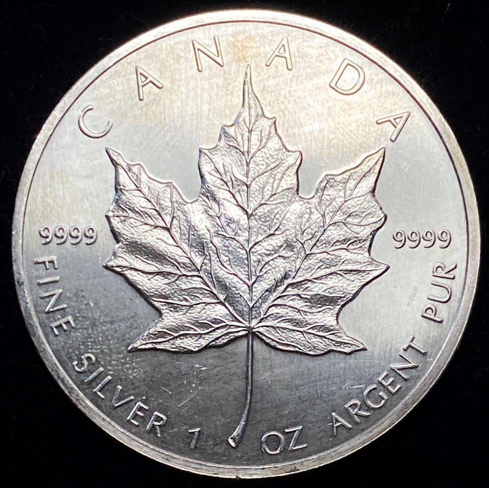 1988 Canada $5 Maple Leaf .9999 Silver 1 ozt (1 of 2)