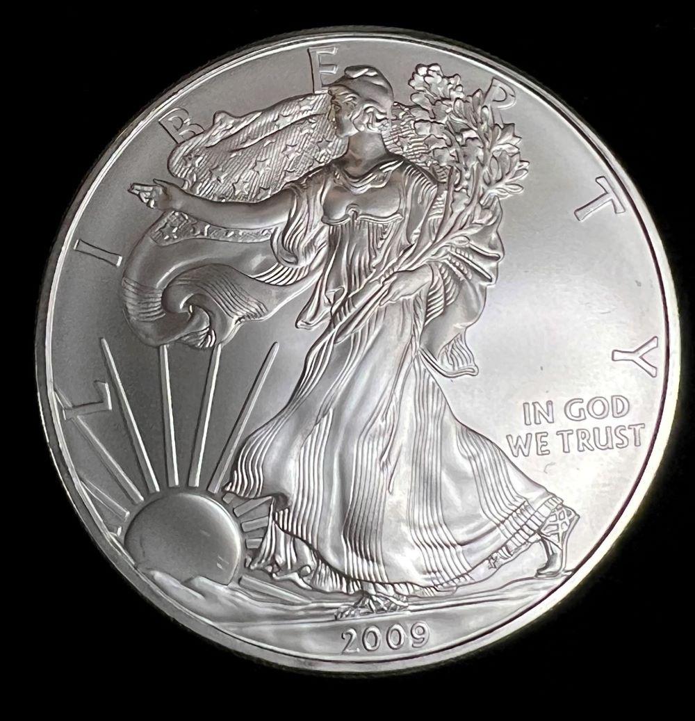 2009 American Silver Eagle: Winner shall receive (1) coin precisely resembling the coin shown here. (VB/B)