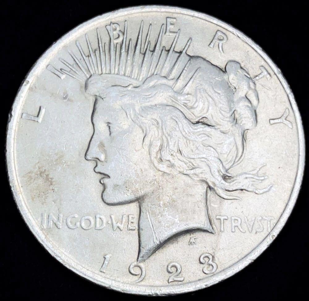 1923 Peace Silver Dollar Almost Mint (1 of 2)
