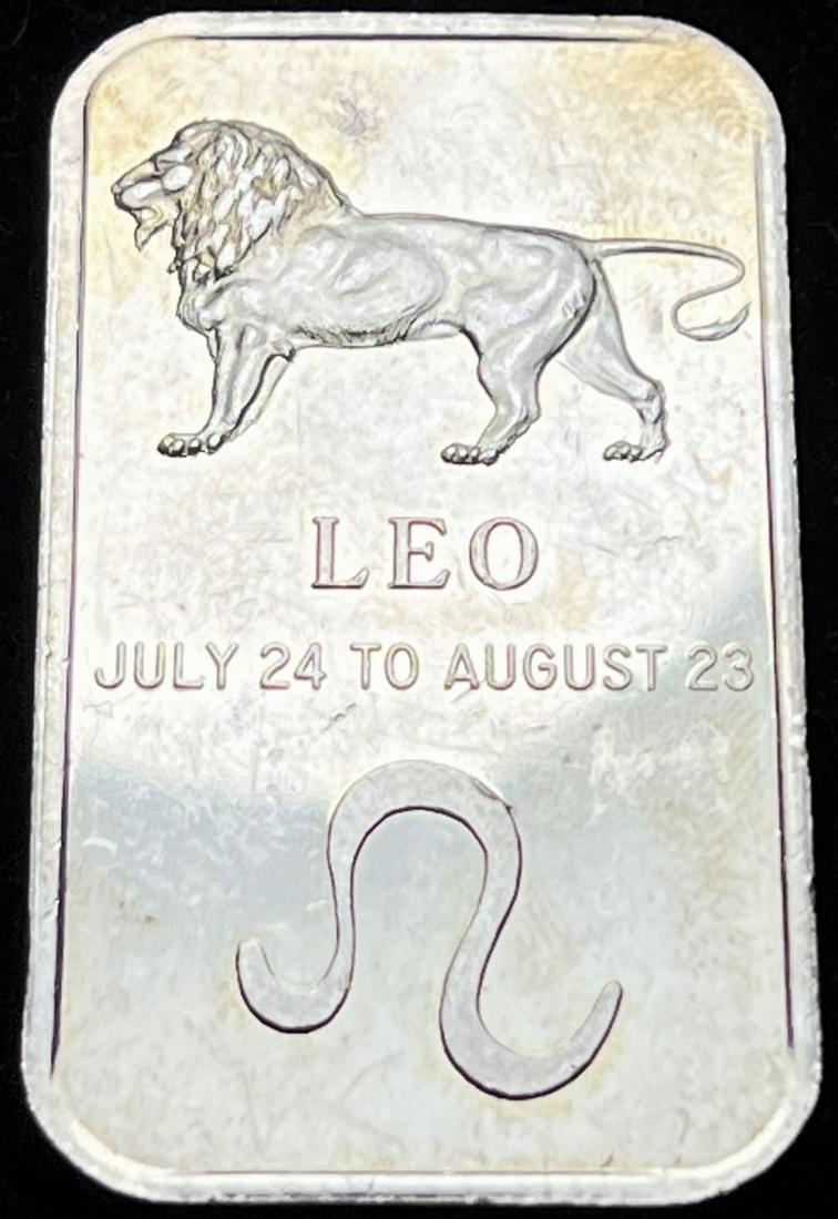 Madison Mint Zodiac Sign "Leo" July 24- August 23 1 ozt .999: Winner shall receive the exact bar shown here. (EP/B)