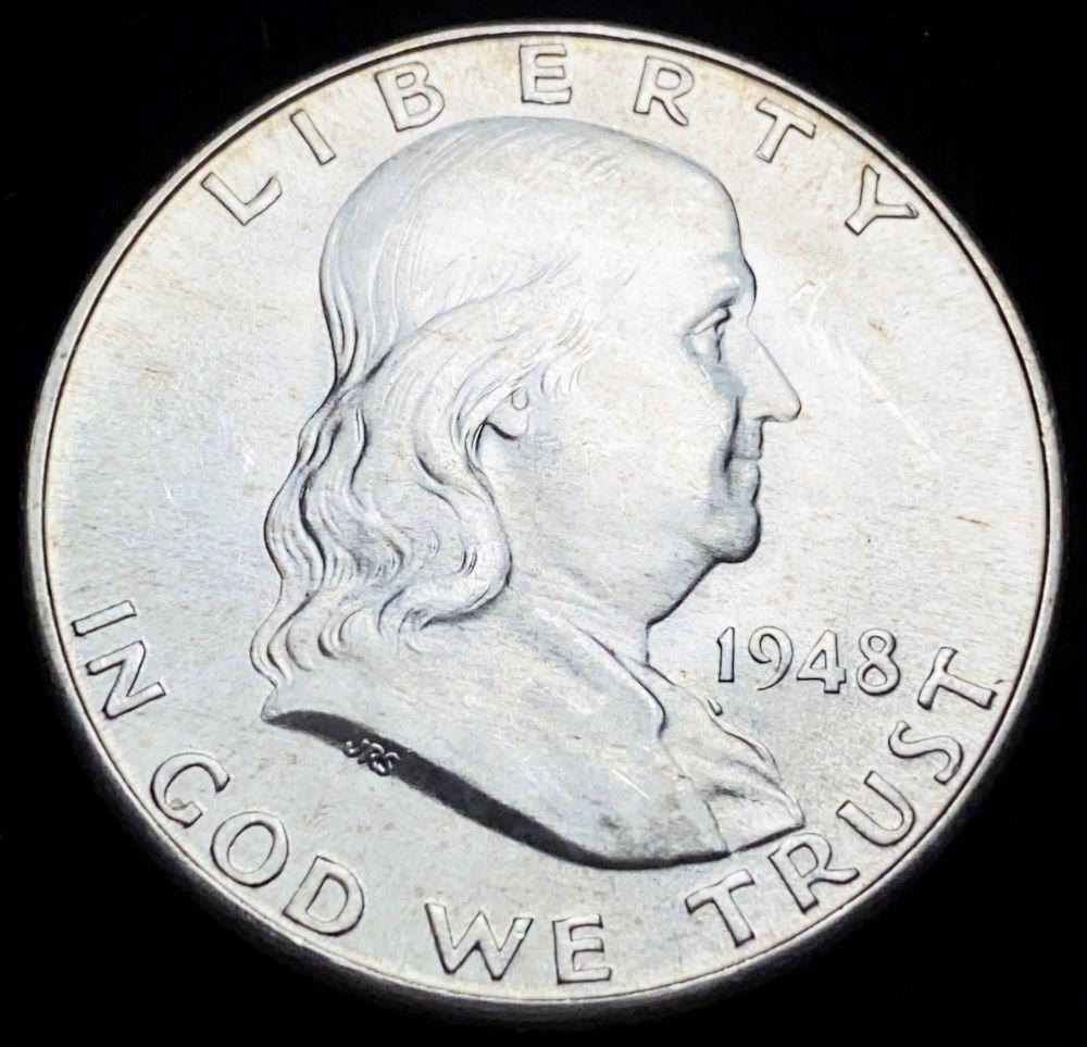 1948-D Franklin Silver Half Dollar MS64 (1 of 2)
