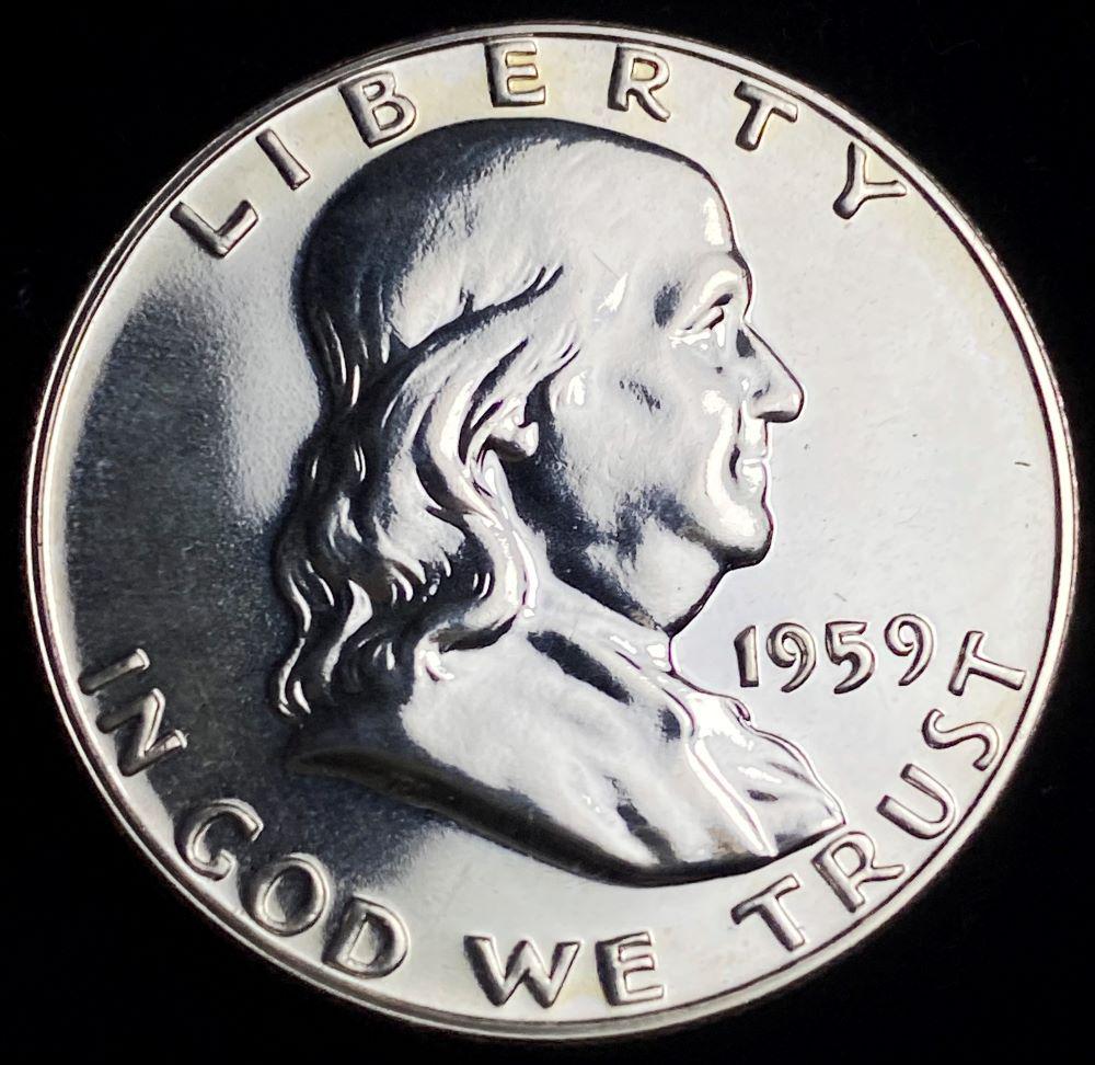 1959 Franklin Silver Half Dollar PR65 (1 of 2)