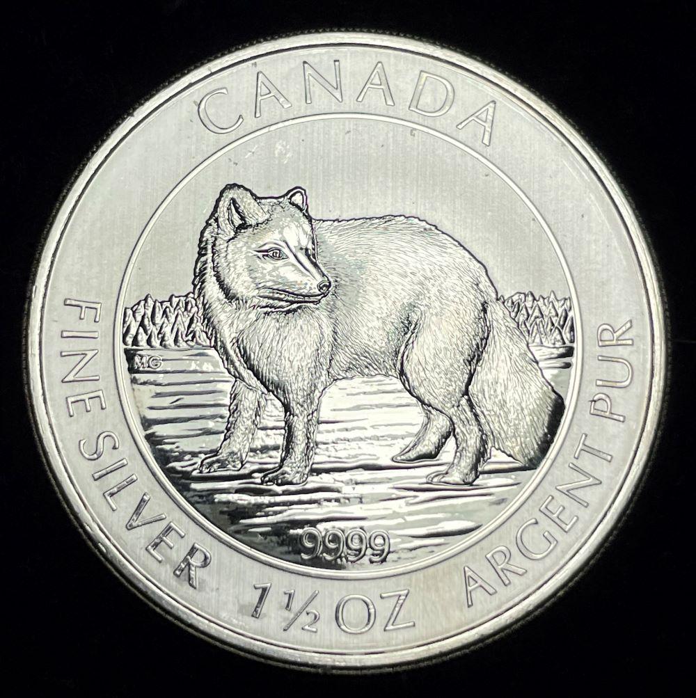 2014 Canada $8 Arctic Fox 1.5 ozt .9999 Silver: Winner shall receive the exact coin shown here. (JM/B)