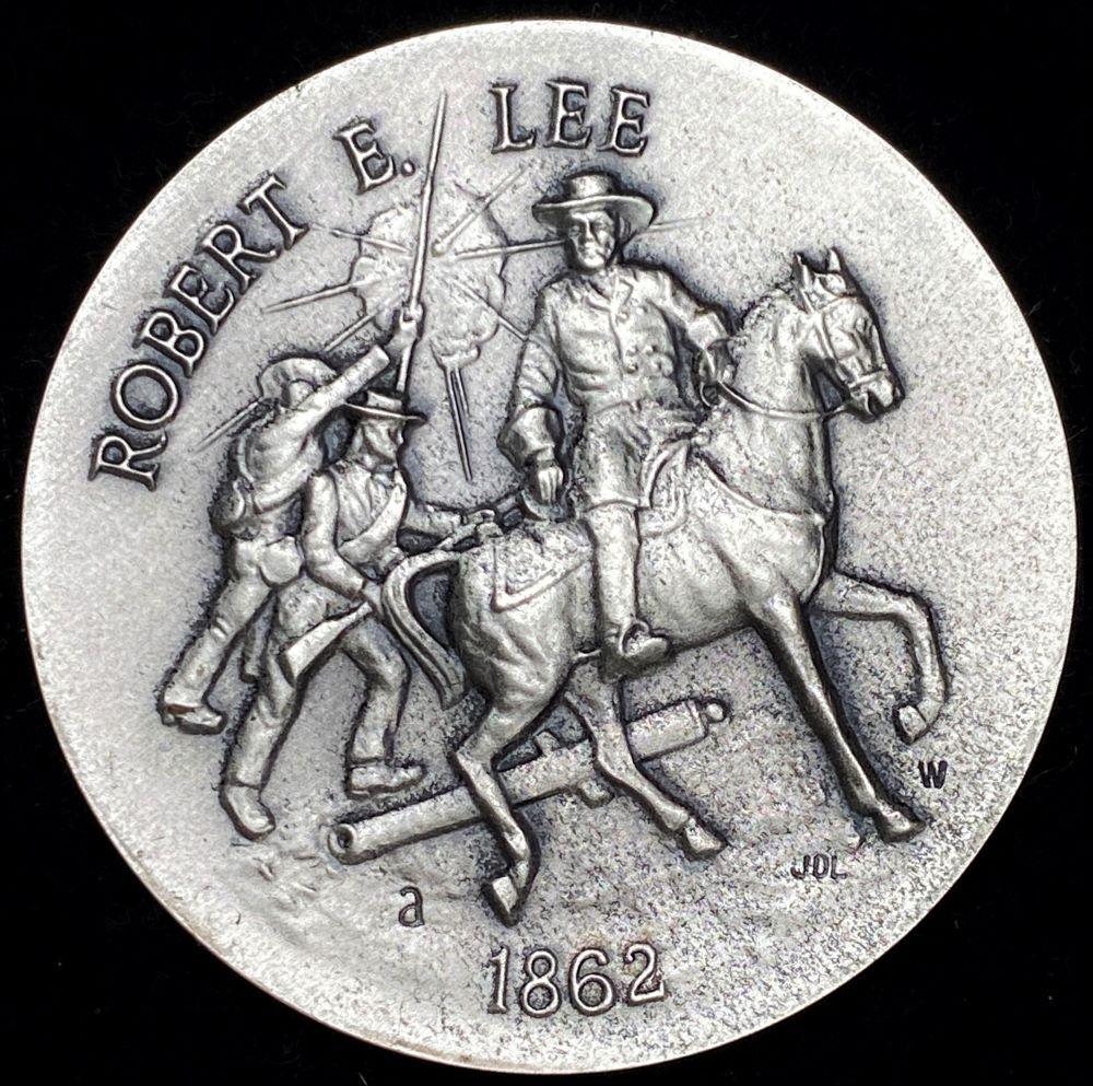 1862 Robert E. Lee Longines Sterling Silver Medal: Winner shall receive the exact round shown here. (AZ/B)