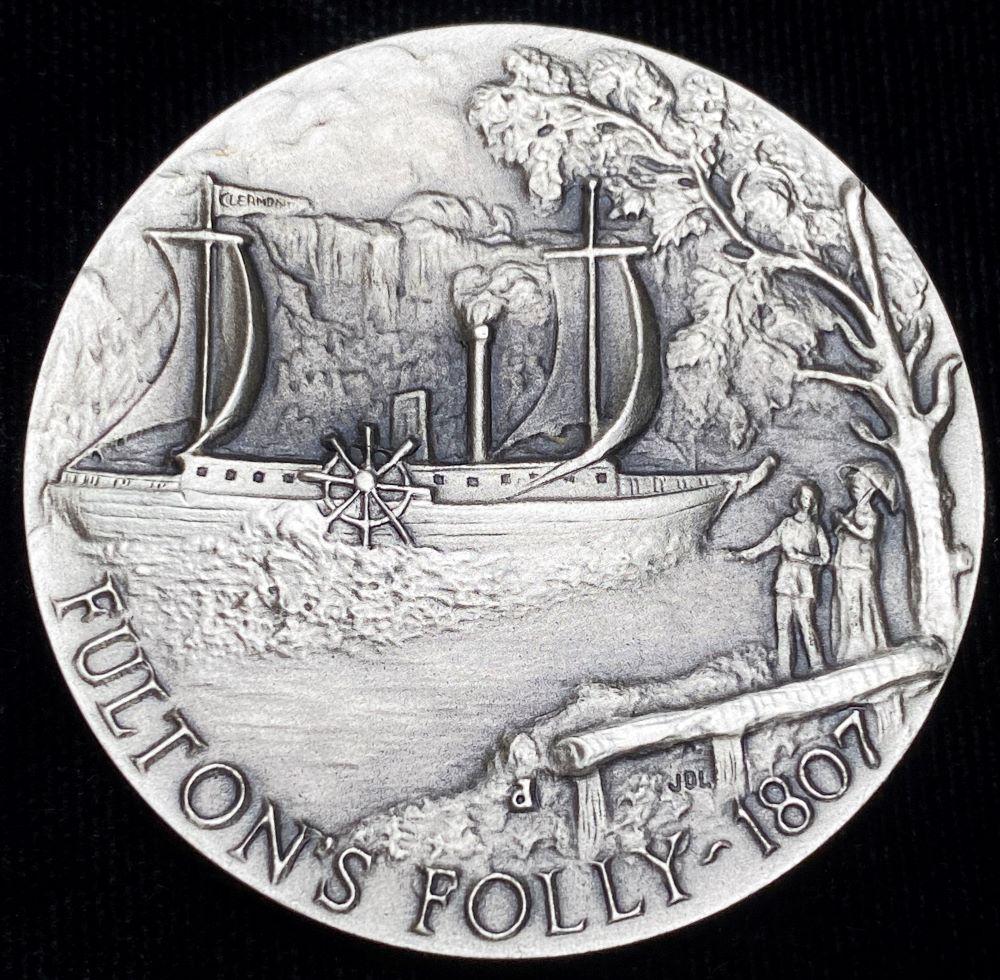 1807 "Fulton's Folly" Longines Symphonette Sterling Silver: Winner shall receive the exact coin shown here. (RR/B)