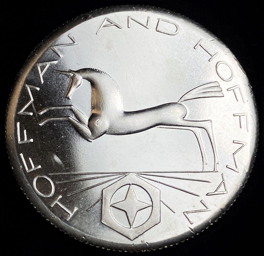 1981 Hoffman And Hoffman Proof 1 ozt .999 Silver: Winner shall receive the exact coin shown here. (RR/B)