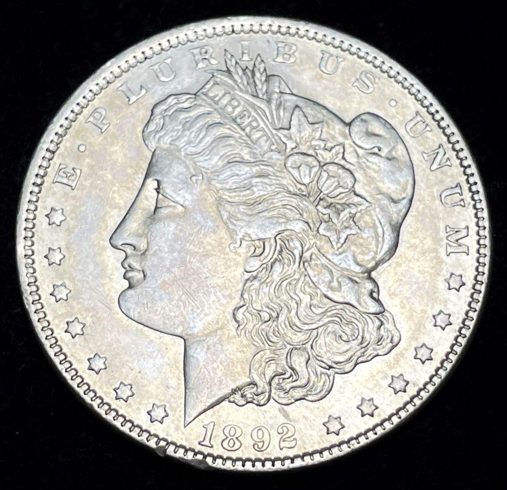 1892 Morgan Silver Dollar AU Details (1 of 2)