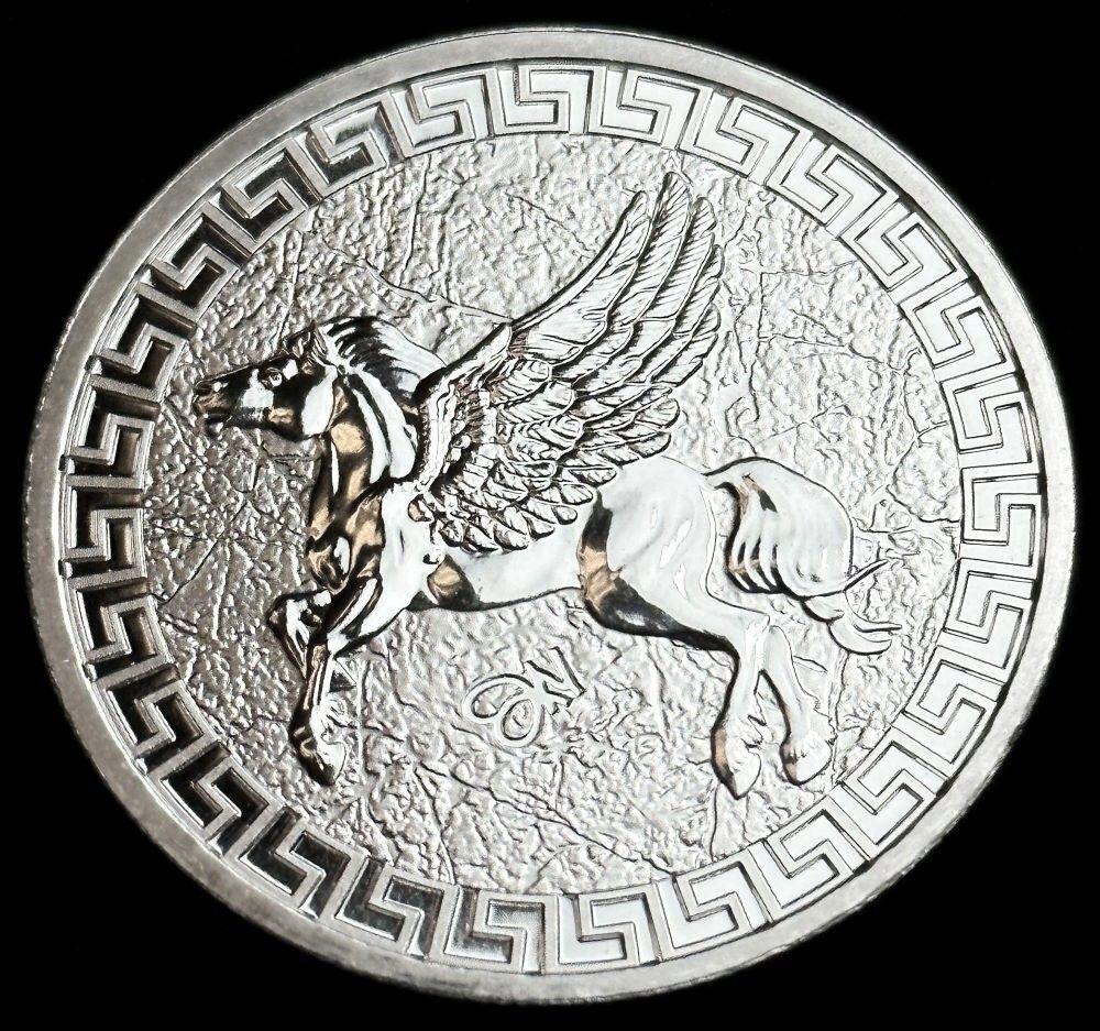2022 St. Helena Queen Elizabeth II 1 ozt Pegasus .999 Silver: Winner shall receive one coin precisely resembling the one shown here. (RR/UU)