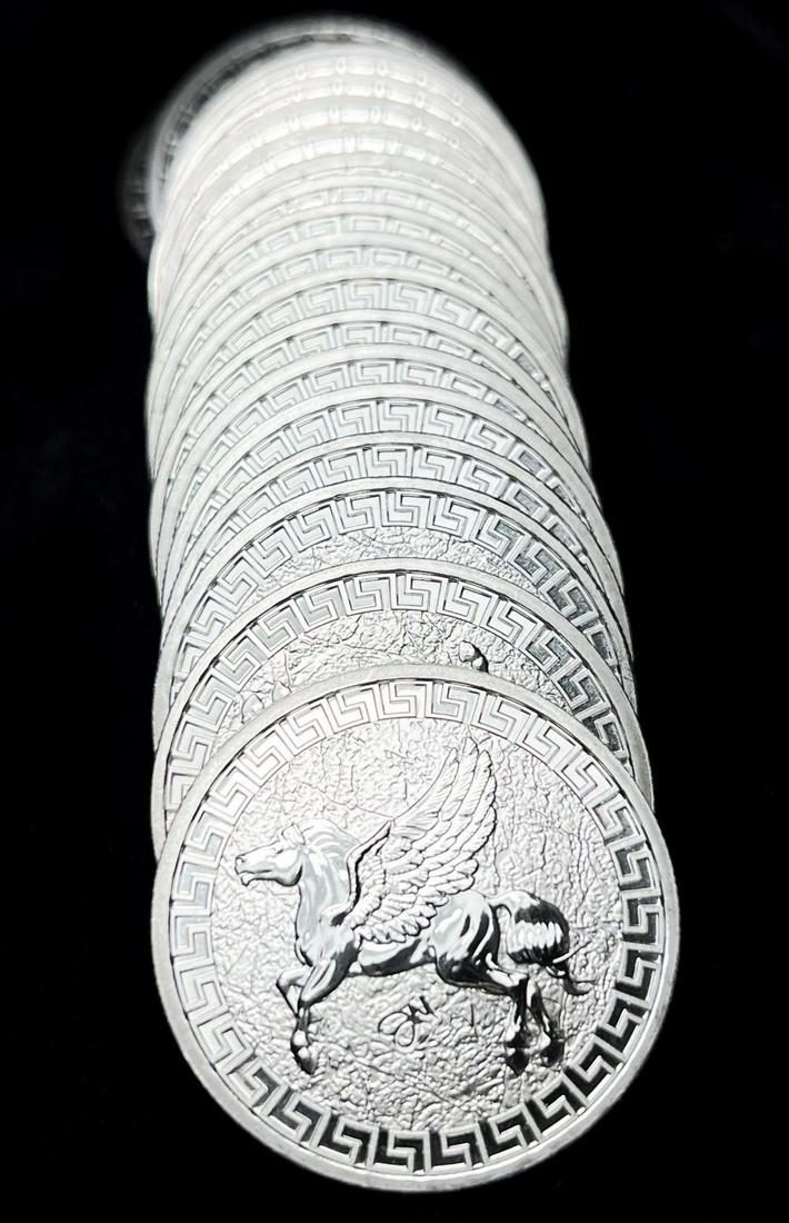Roll (20-coins) 2022 St. Helena Queen Elizabeth II 1 ozt Pegasus .999 Silver (1 of 6)