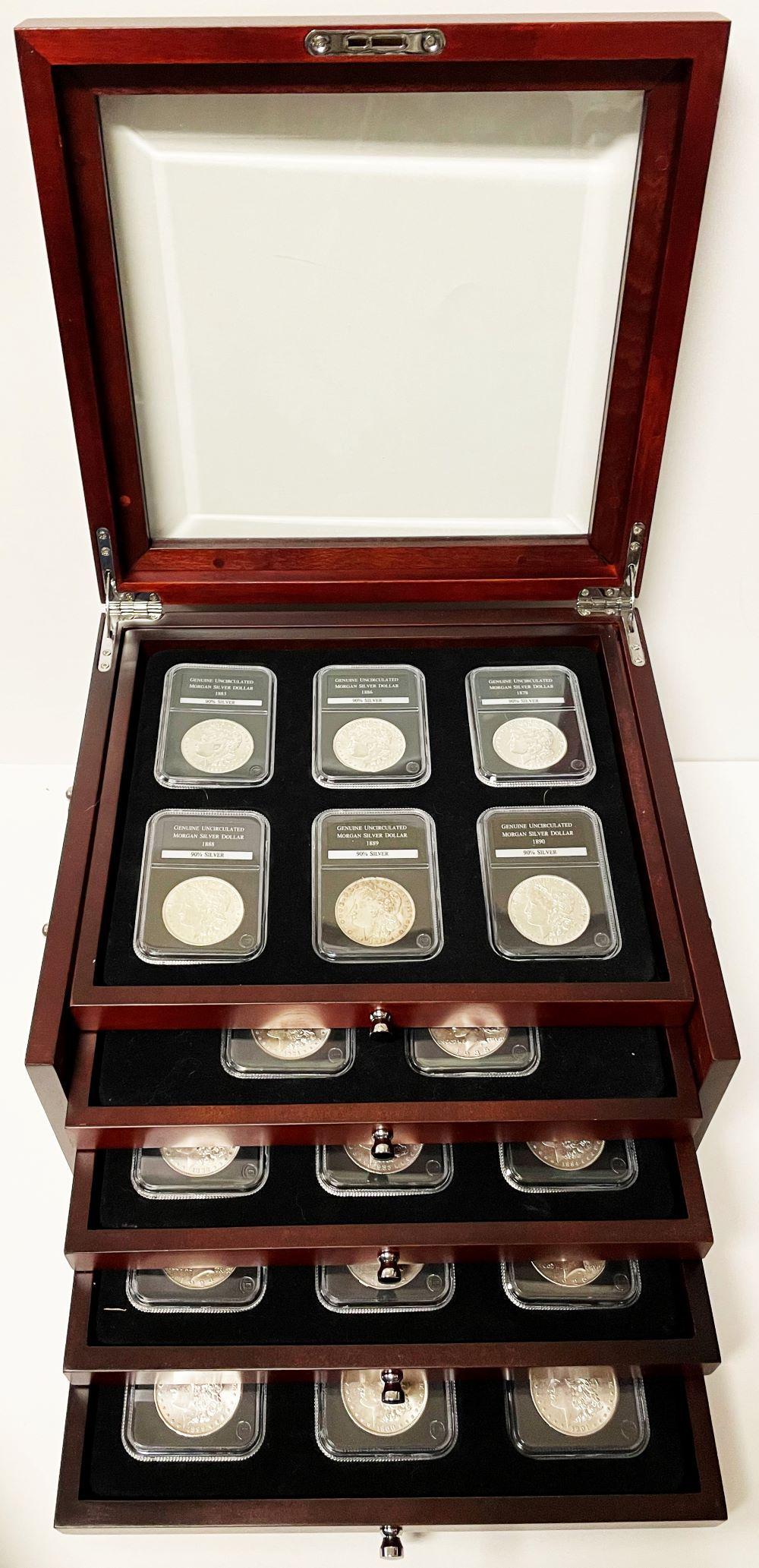 Spectacular 28-coins Uncirculated U.S. Silver Dollar Set (1 of 16)
