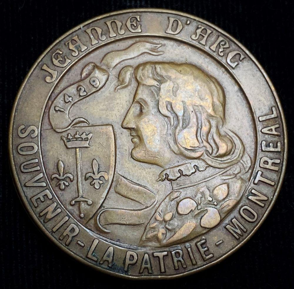 1890's Canada Souviner Jeanne D'Arc Token: Winner shall receive the exact coin shown here. (RR)