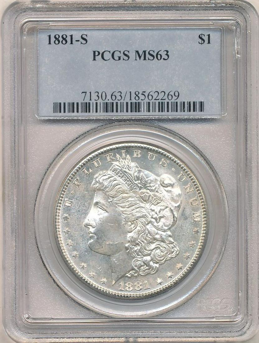1881-S Morgan Silver Dollar PCGS MS63 (1 of 2)