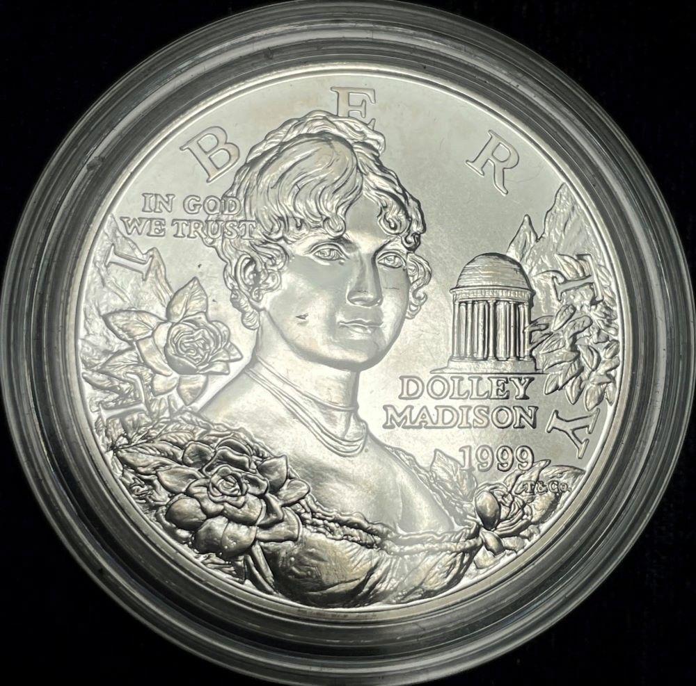 1999-P Dolley Madison U.S. Proof Silver Commemorative Dollar MS69 (1 of 2)