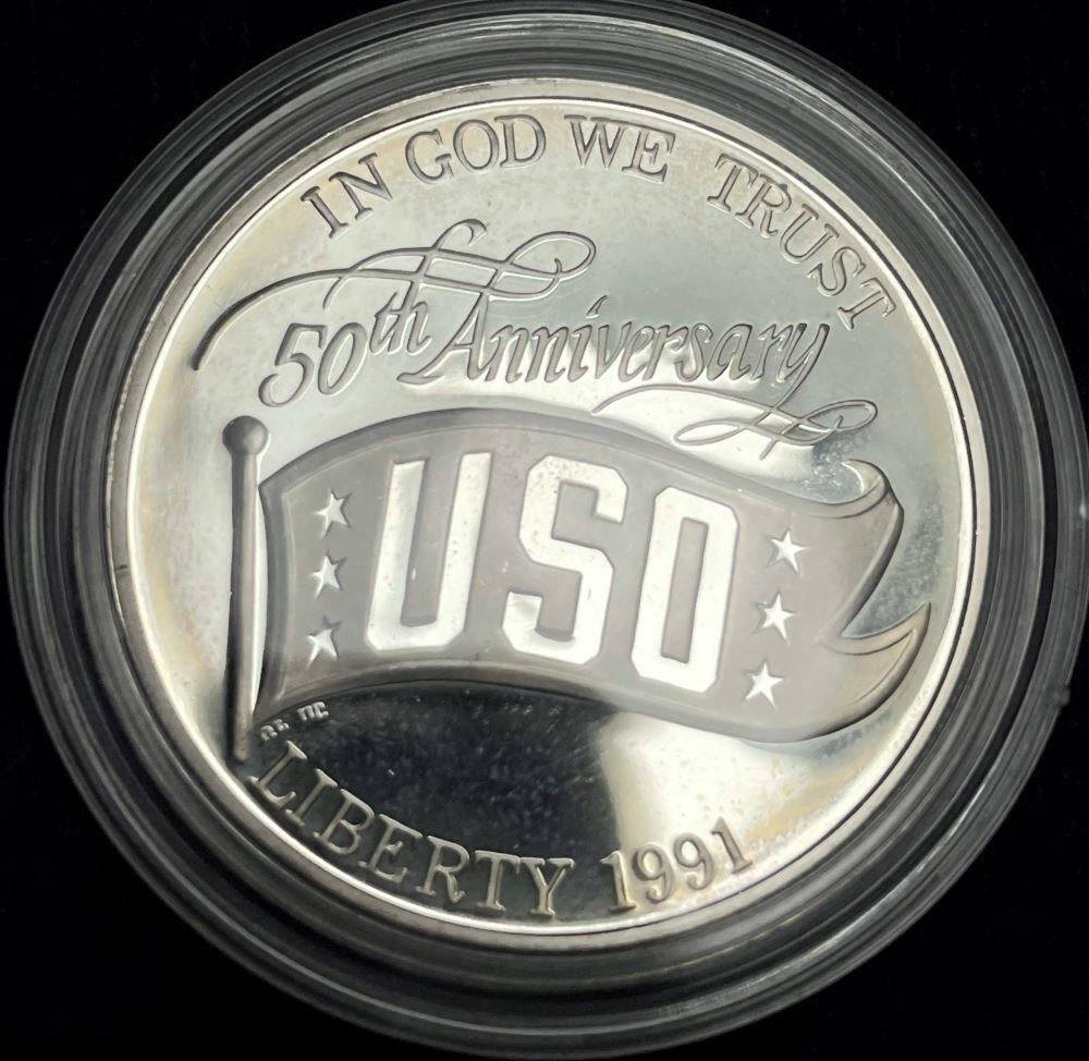 1991-S USO U.S. Proof Silver Commemorative Dollar MS69 (1 of 2)