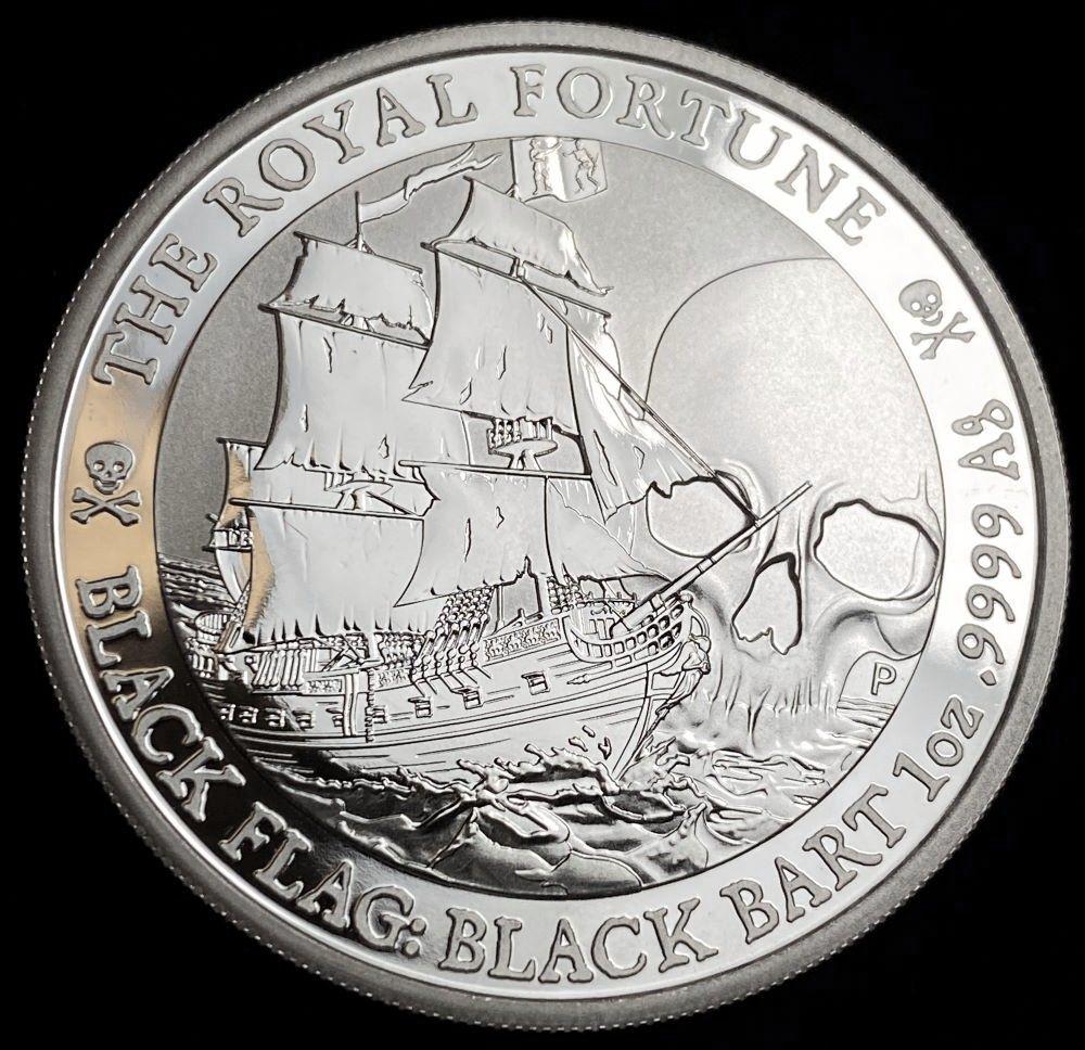 2020 Tuvalu Dollar The Royale Fortune Black Flag: Black Bart 1 ozt .9999 Silver: Winner shall receive the exact coin shown here. (RR)