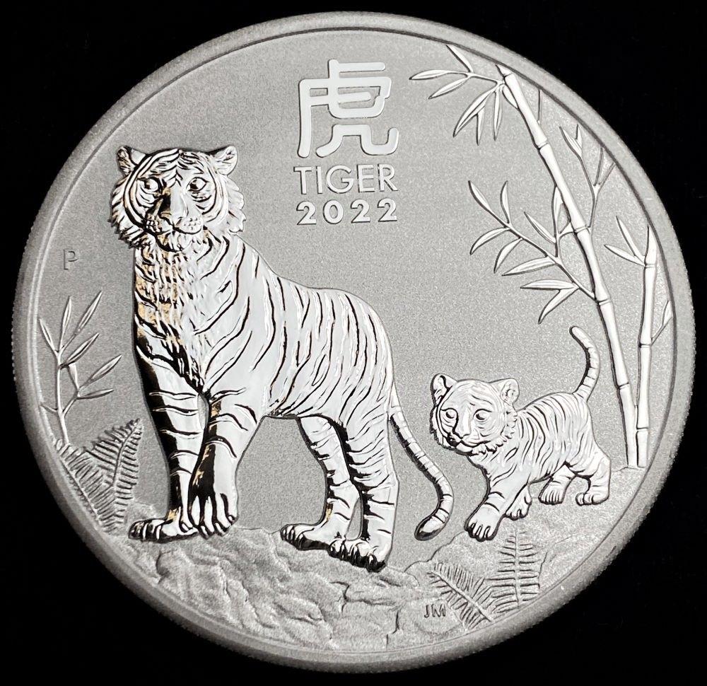 2022 Australia 2 Dollar Year Of The Tiger 2 ozt .9999 Silver (1 of 3)