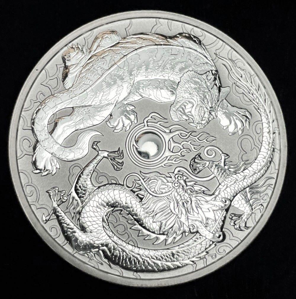 2018 Australia Tiger and Dragon 1 ozt .999 Silver $1 (1 of 2)