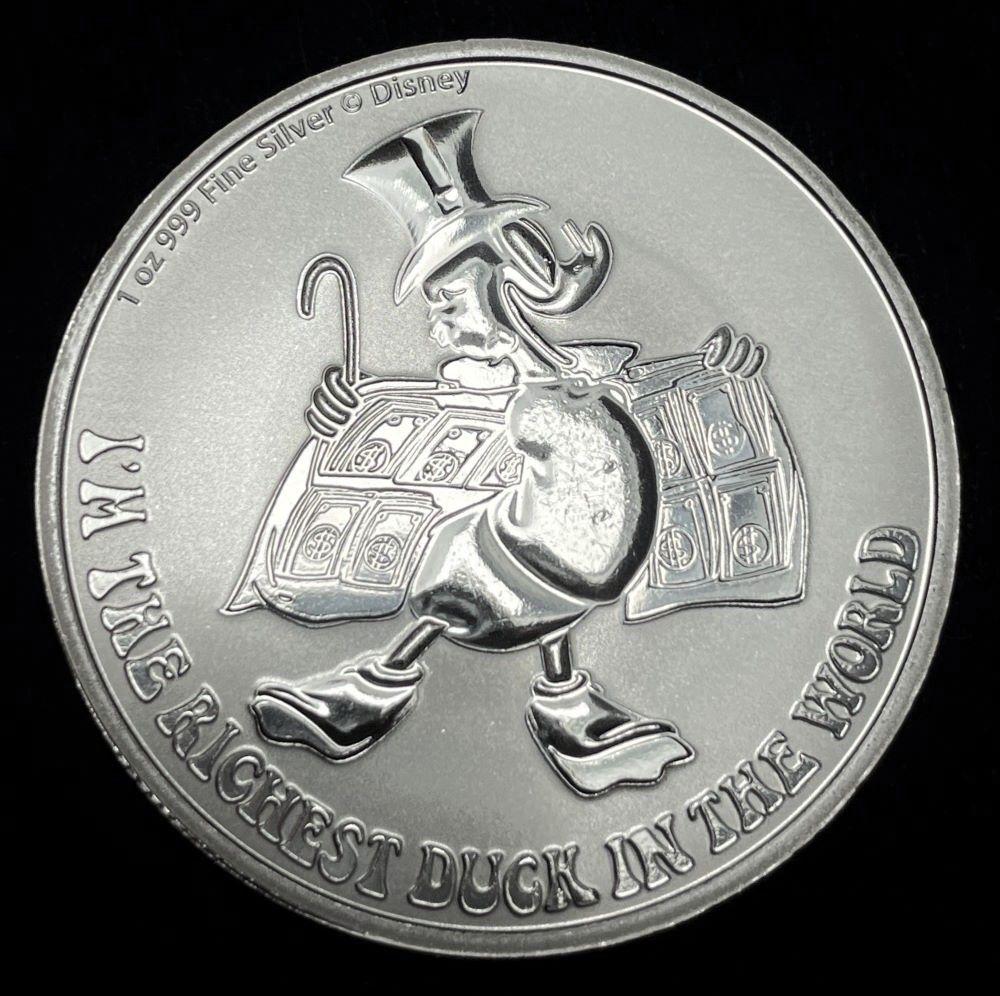 2022 "I'm the Richest Duck In The World" 1 ozt .999 Silver $2: Winner shall receive the exact coin shown here. (JM)
