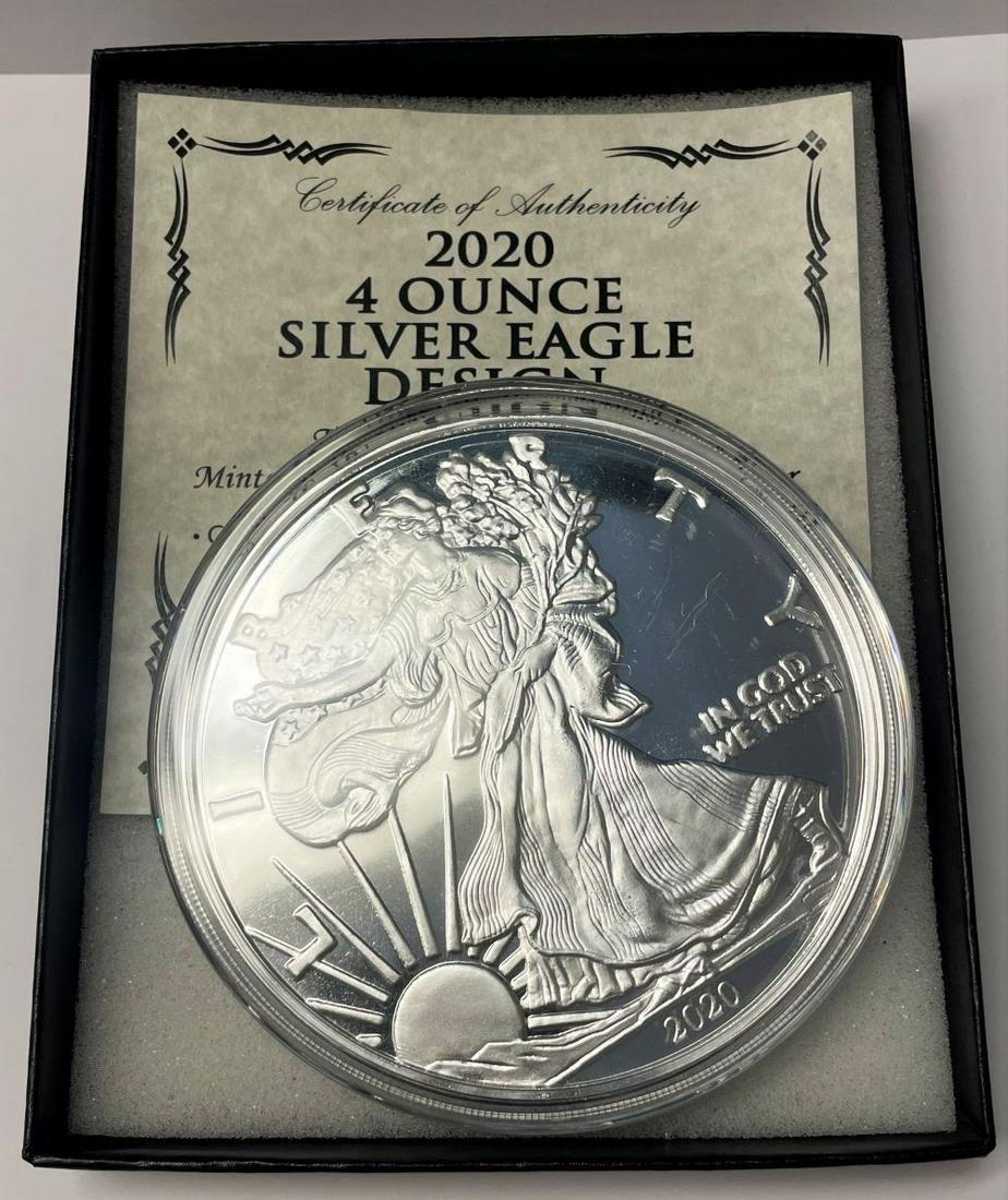 Giant Quarter Pound 2020 Proof American Silver Eagle Design (1 of 6)
