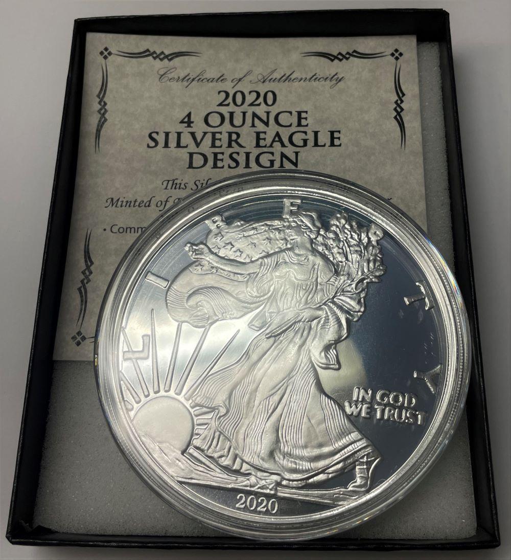 Giant Quarter Pound 2020 Proof American Silver Eagle Design (1 of 6)