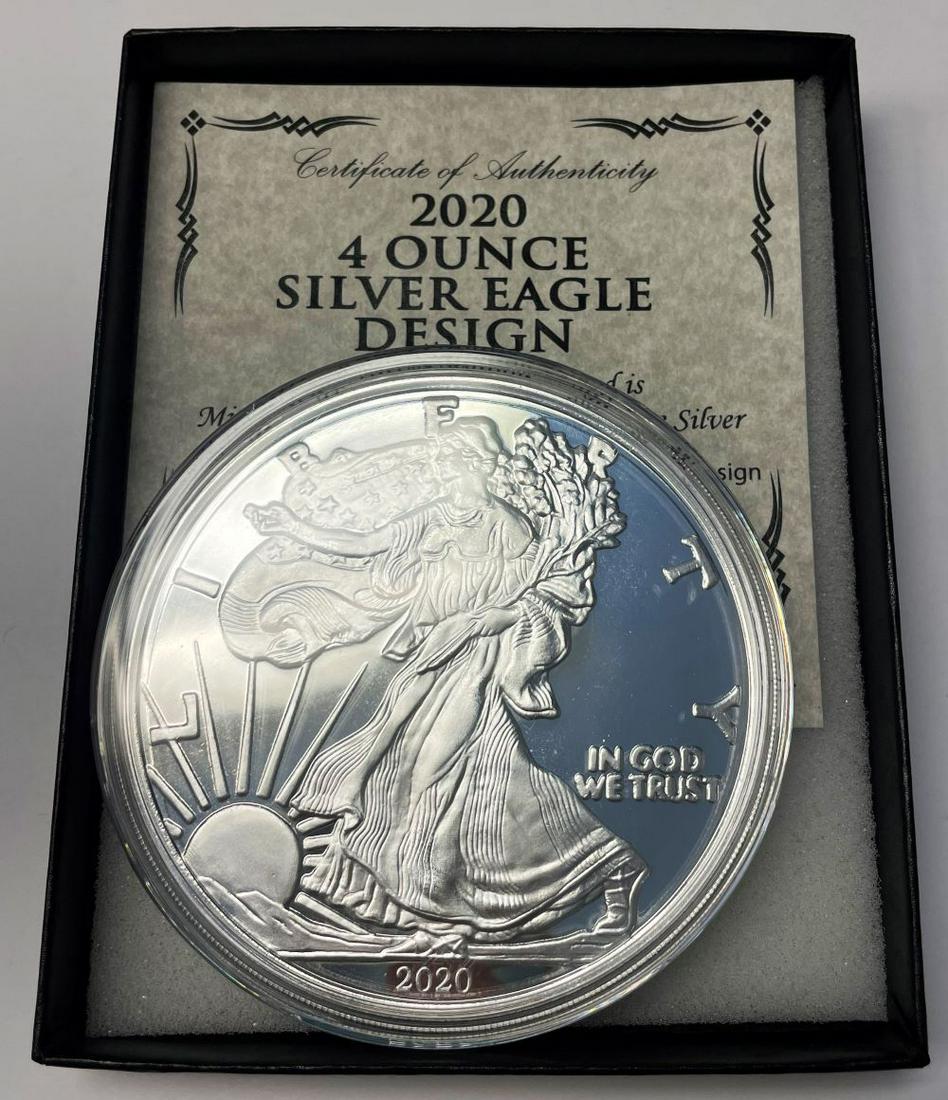Giant Quarter Pound 2020 Proof American Silver Eagle Design (1 of 6)