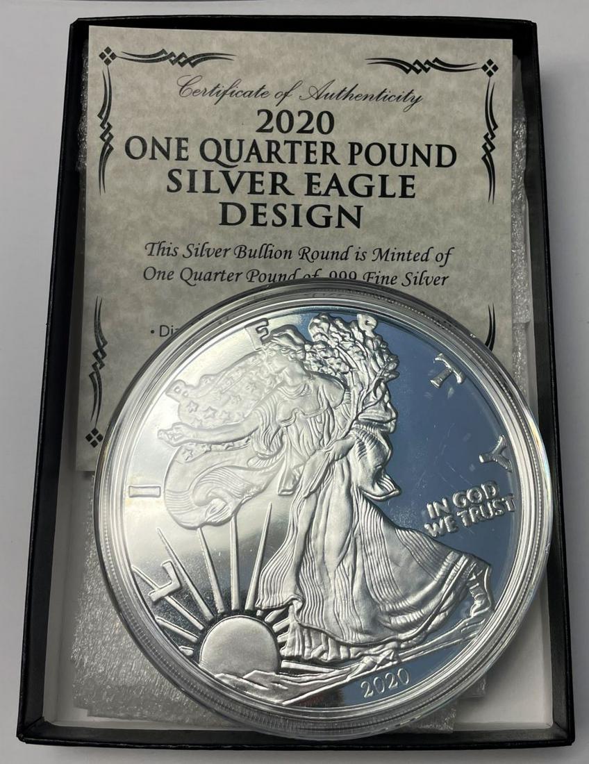 Giant Quarter Pound 2020 Proof American Silver Eagle Design (1 of 6)