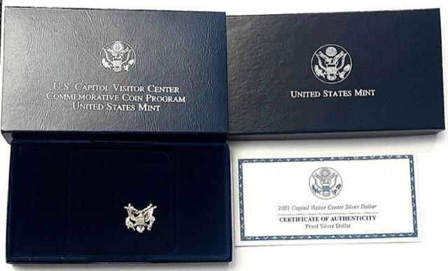 2001 Capitol Visitor Center Commemorative Proof Silver Dollar (1 of 6)