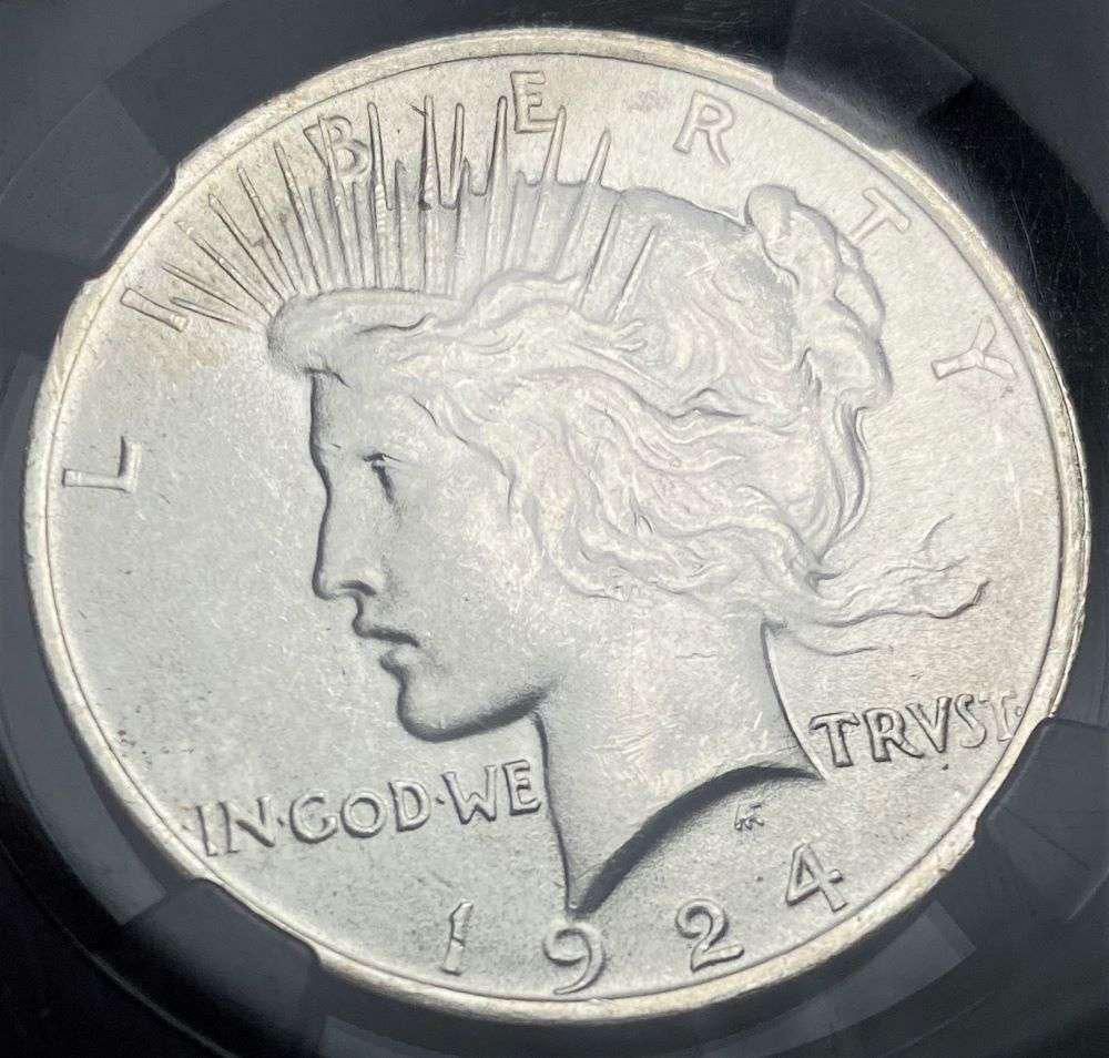 1924 Peace Silver Dollar NGC MS63 25th Anniversary (1 of 4)
