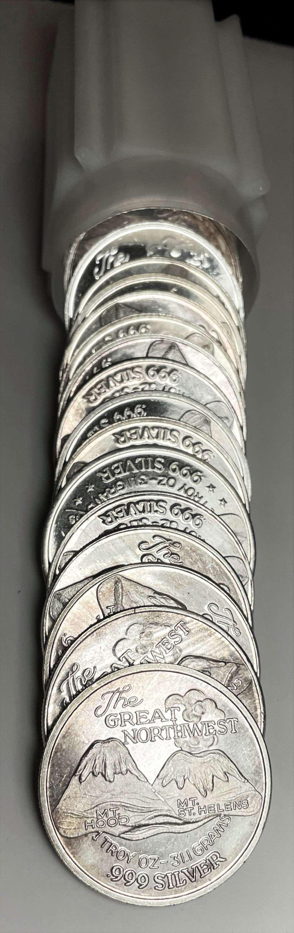 Roll (20-coins) The Great Northwest Proof 1 ozt .999 Silver Trade Unit (1 of 4)