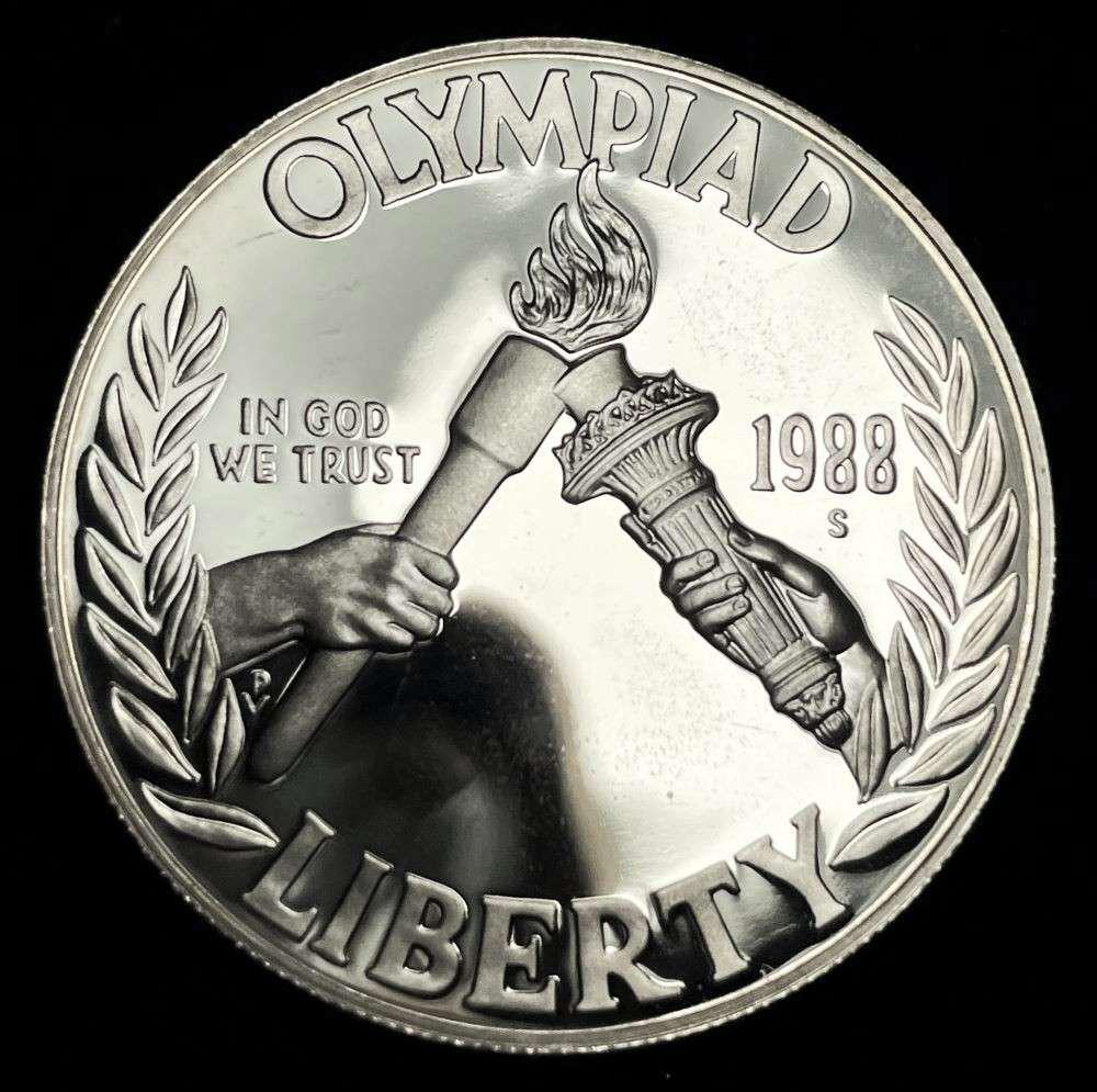 1988-S Olympic Proof Silver Commemorative Dollar (1 of 2)