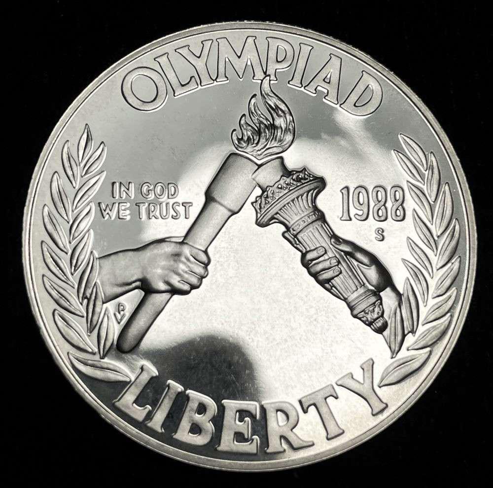 1988-S Olympic Proof Silver Commemorative Dollar (1 of 2)