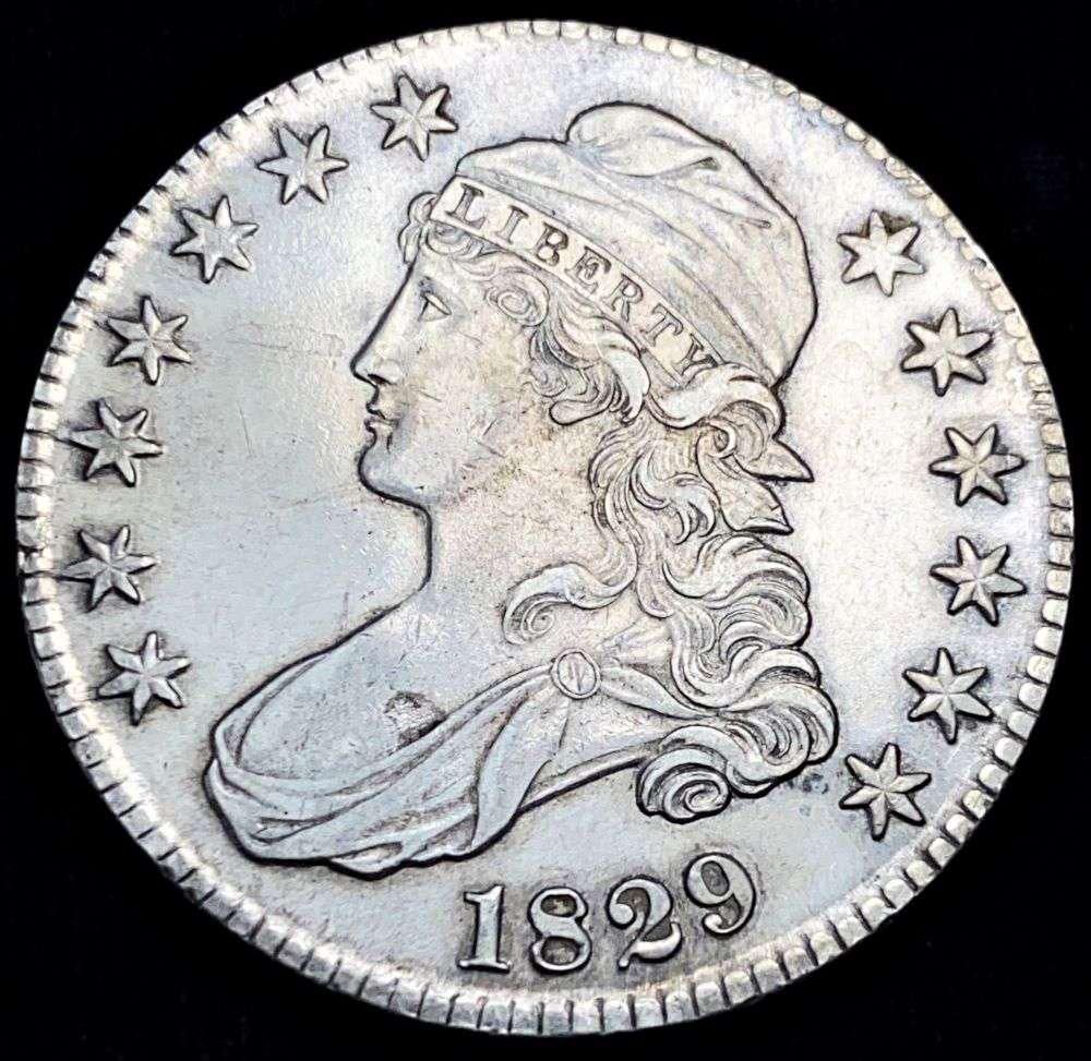 1829 Capped Bust Half Dollar AU58 (1 of 2)