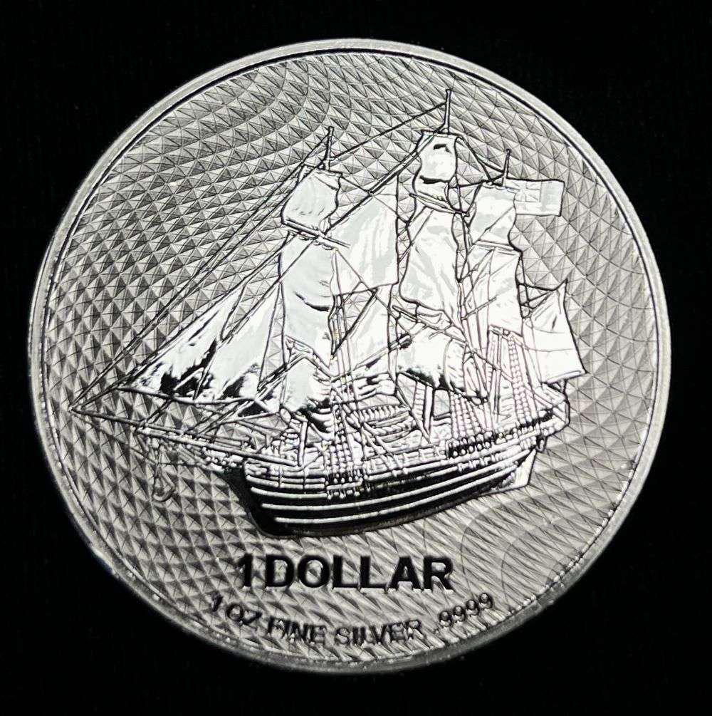 2023 Cook Island Sailing Ship 1 ozt .9999 Silver Dollar: Winner shall receive the exact coin shown here. (EP/B)