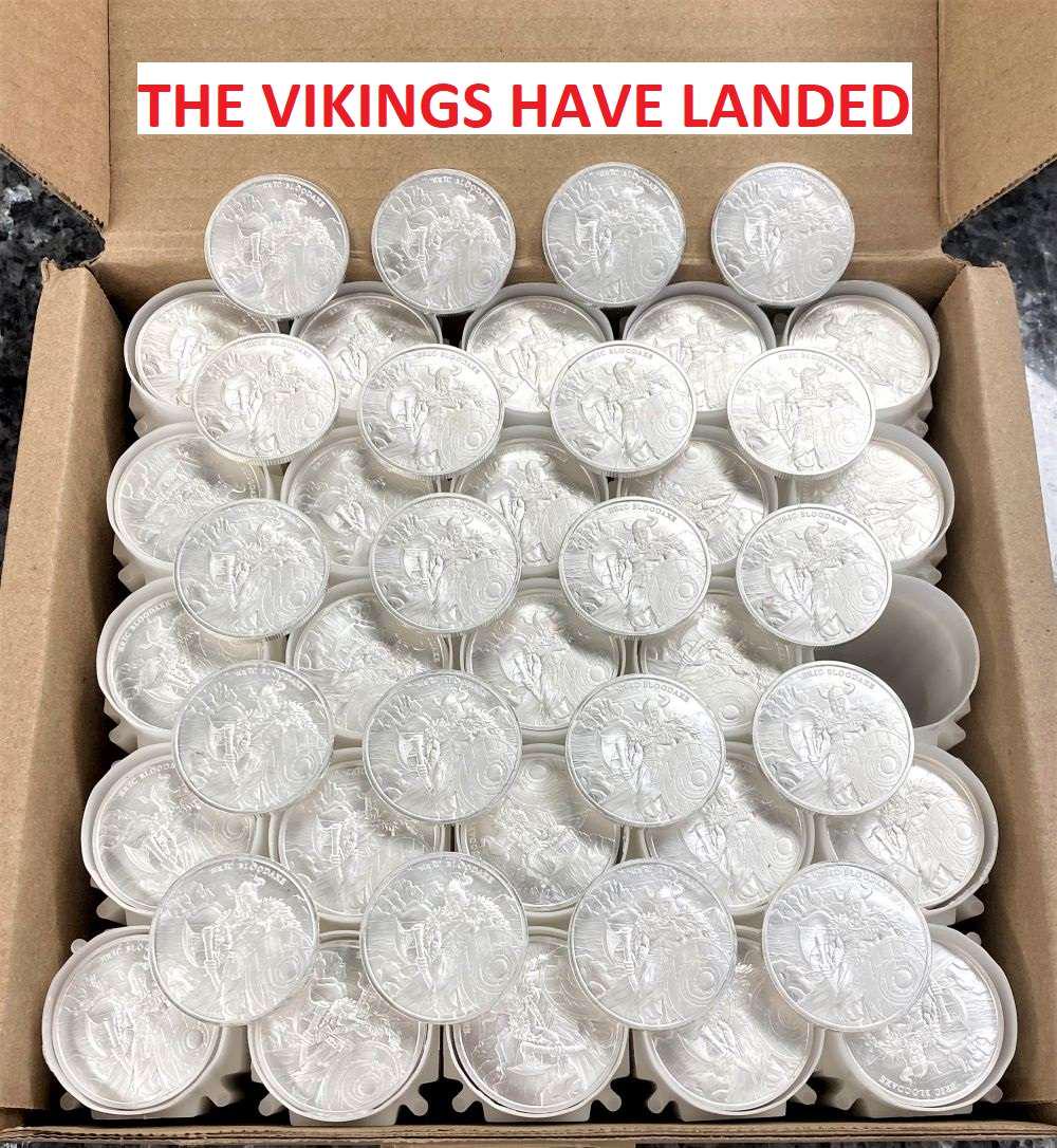 (100-coins) "The Vikings Have Landed" 1 ozt .999 Silver Round (1 of 3)