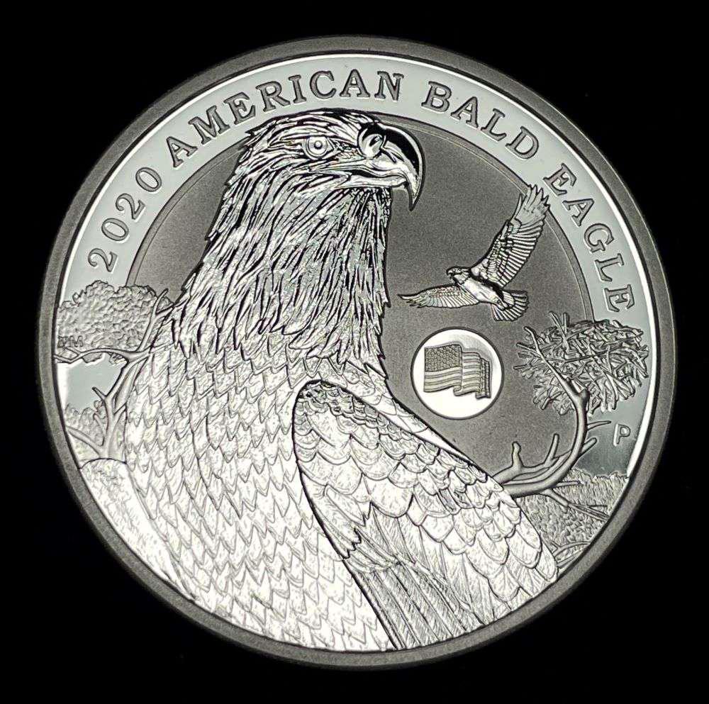 2020 Tuvalu American Bald Eagle 1 ozt .9999 Silver Dollar (1 of 2)