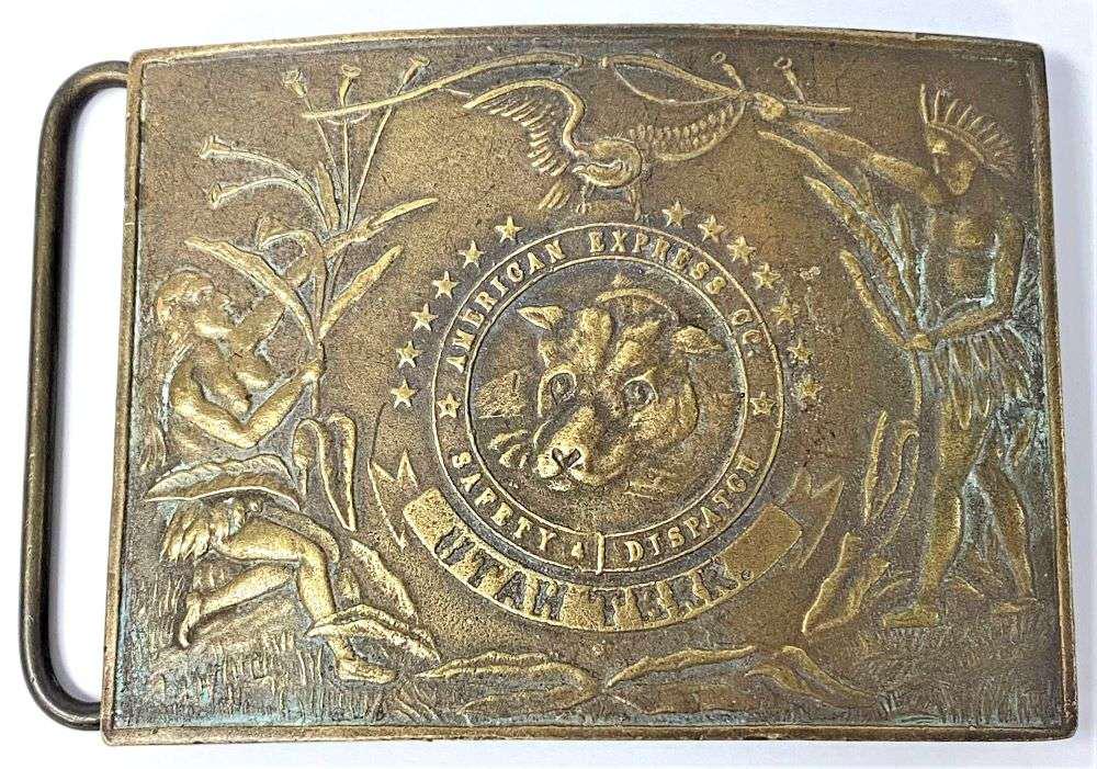 "Utah Terr." American Express Co. Tiffany New York Belt Buckle: Winner shall receive the exact item shown here. (RR)