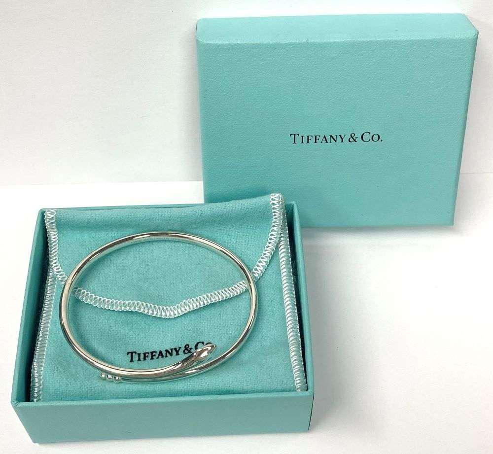 Tiffany & Co. Elsa Peretti Snake Bangle Bracelet .925 Sterling Silver (1 of 9)