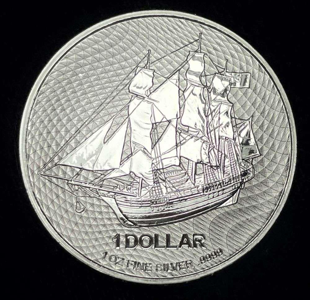 2023 Cook Island Sailing Ship 1 ozt .9999 Silver Dollar: Winner shall receive the exact coin shown here. (JM/B)