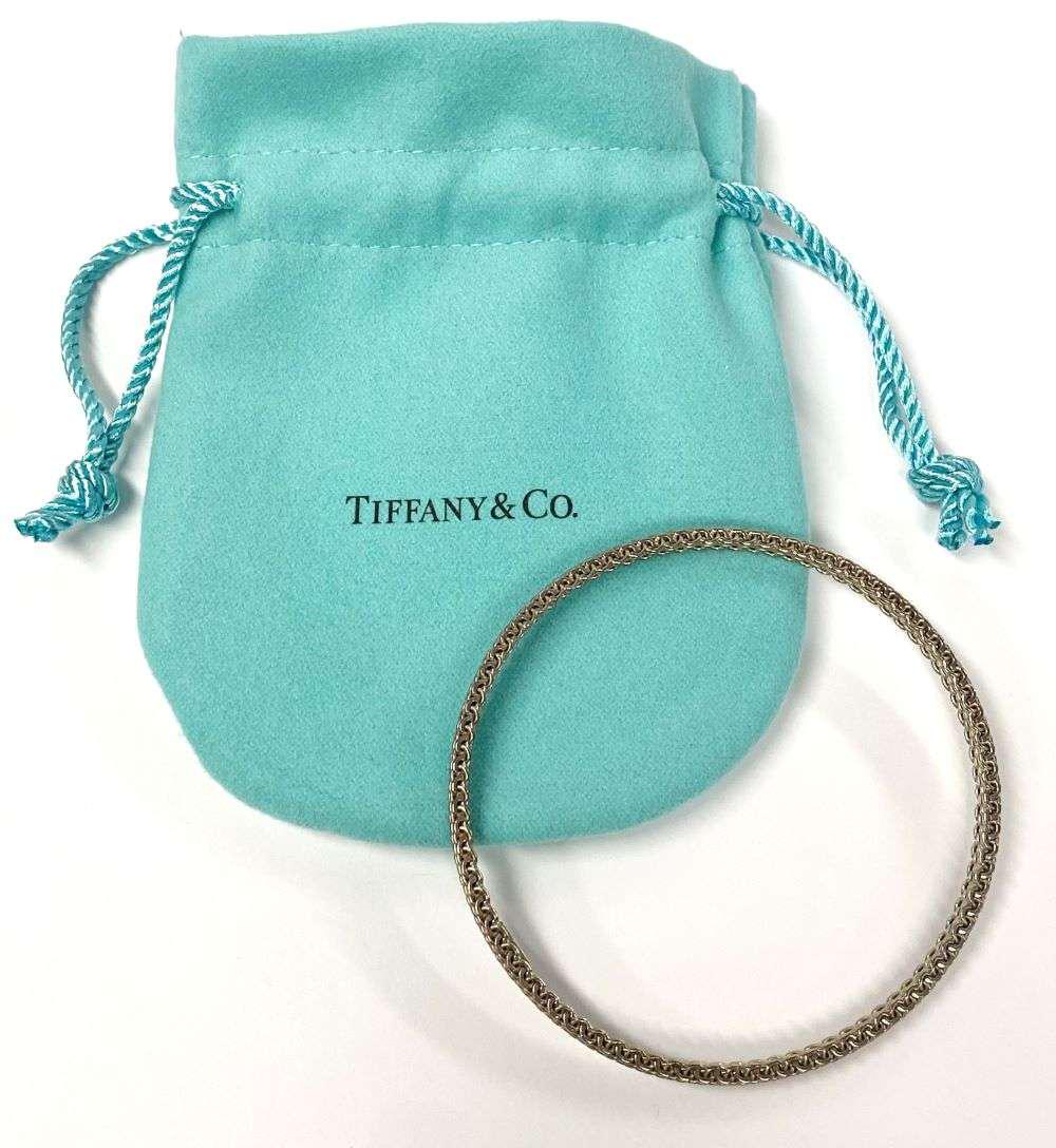 Tiffany & Co. Somerset Mesh Bangle Bracelet .925 Sterling Silver (1 of 10)